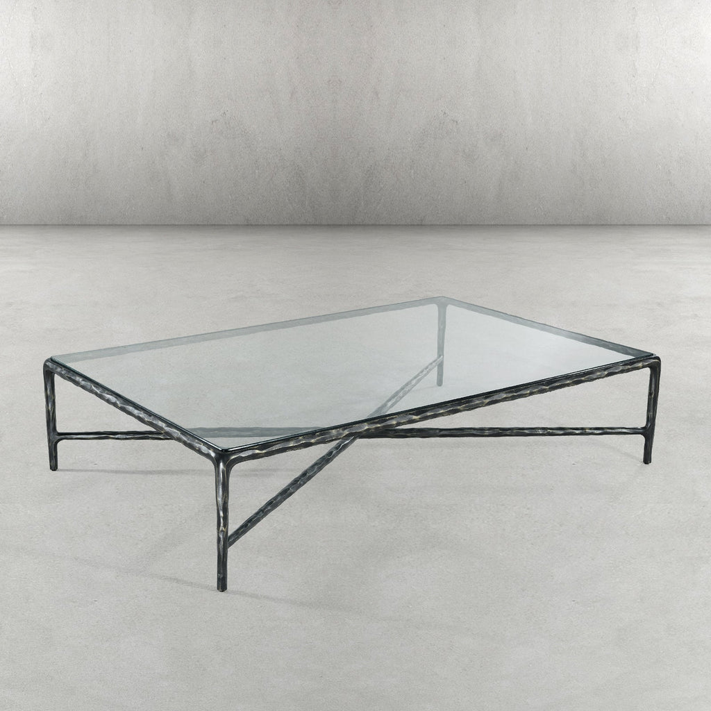 Thaddeus Glass Top Rectangular Glass Coffee Table