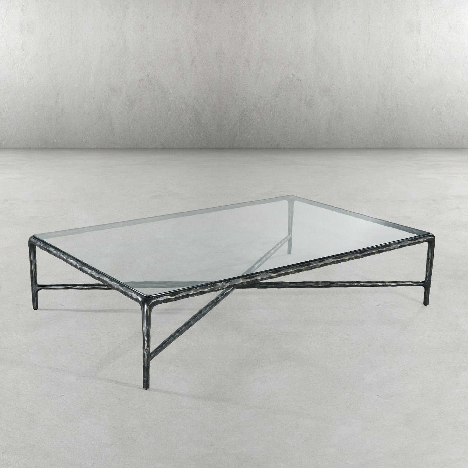 Thaddeus Glass Top Rectangular Glass Coffee Table