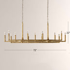 Thara Linear Chandelier 72”