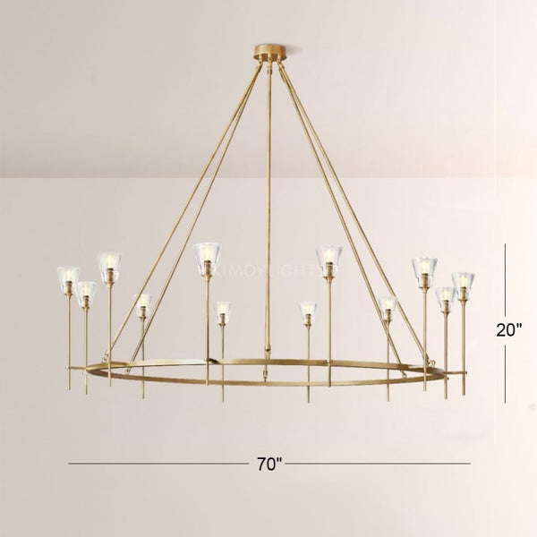Torcha Round Chandelier 70"