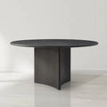 Trident Sculptural Round Solid Wood Dining Table