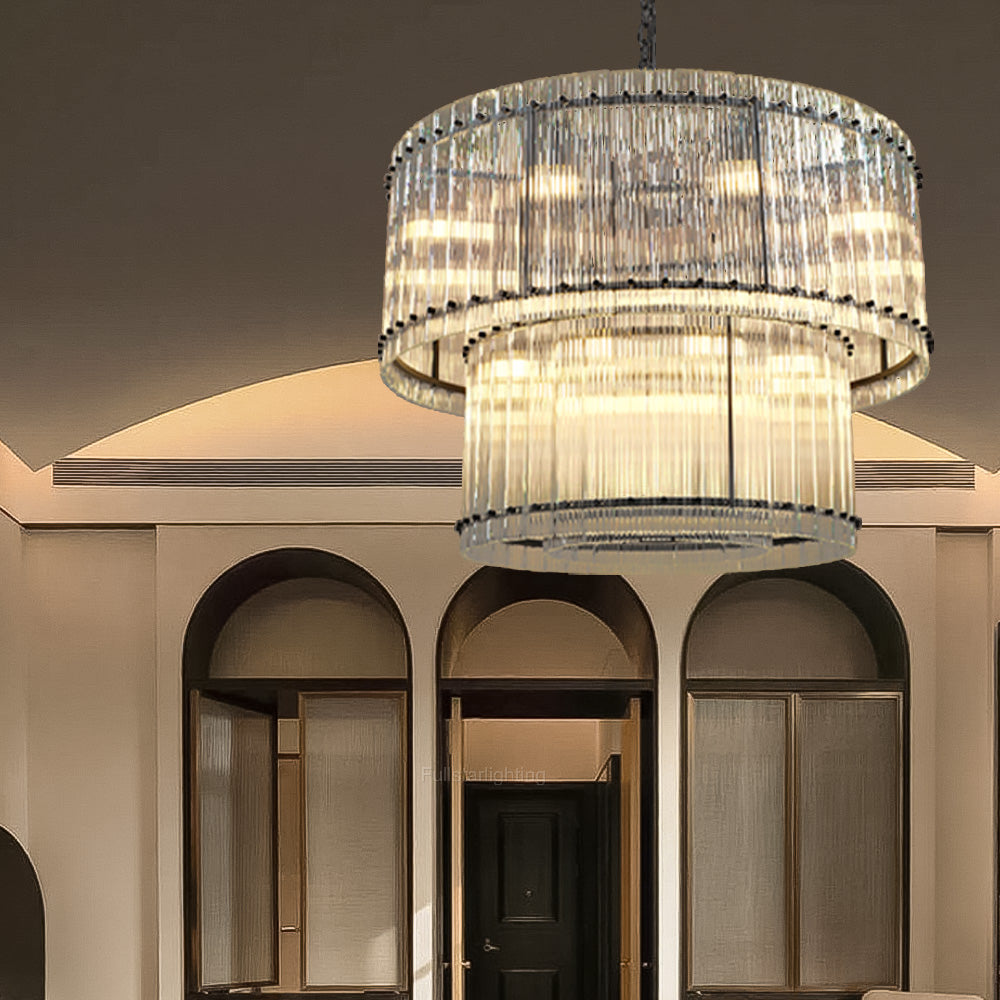 Mara Two-Tier Luxury Round Chandelier 37''