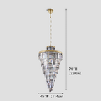 1920s Olion Multi-Tiered/ Layered Crystal Rod Chandelier