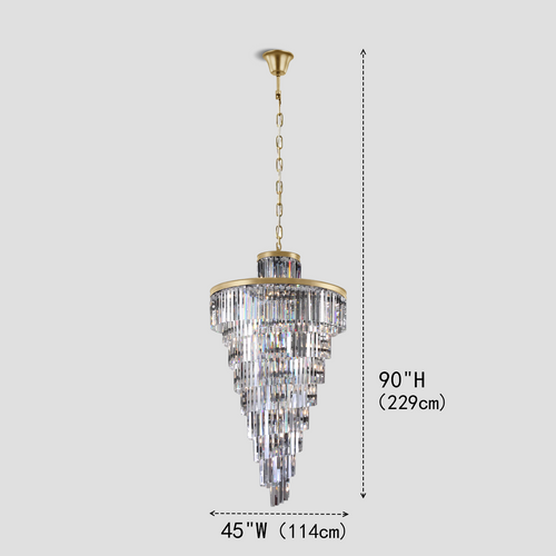 1920s Olion Multi-Tiered/ Layered Crystal Rod Chandelier