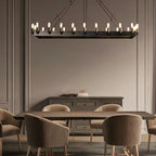 Cereak Vintage Filament Rectangular Chandelier
