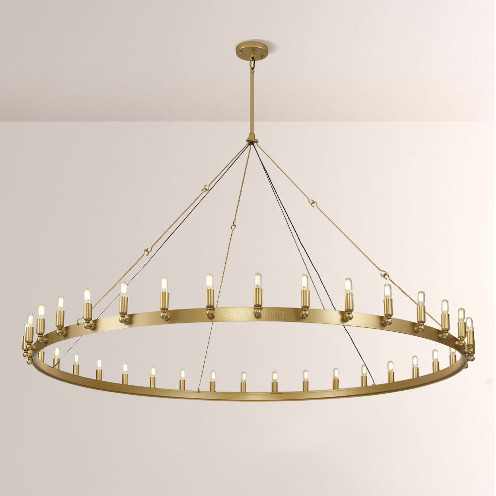 Cereak Vintage Filament Round Chandelier