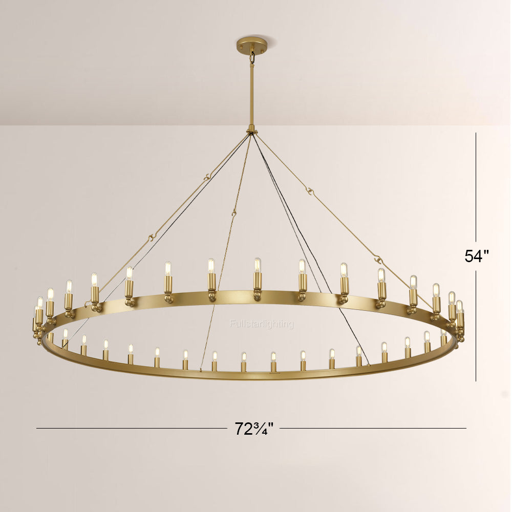 Cereak Vintage Filament Round Chandelier
