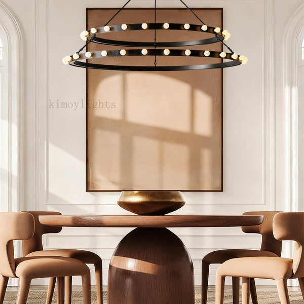 Vitara Round Two Tiered Chandelier