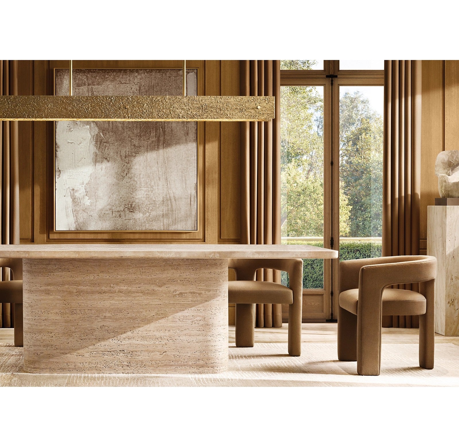 Vitolor Carved Rectangular Dining Table