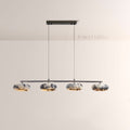 Vitrella 4-Head Linear Marble Disc Chandelier