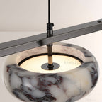 Vitrella 4-Head Linear Marble Disc Chandelier