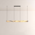 Vitrella Adjustable-Height Linear Marble Chandelier