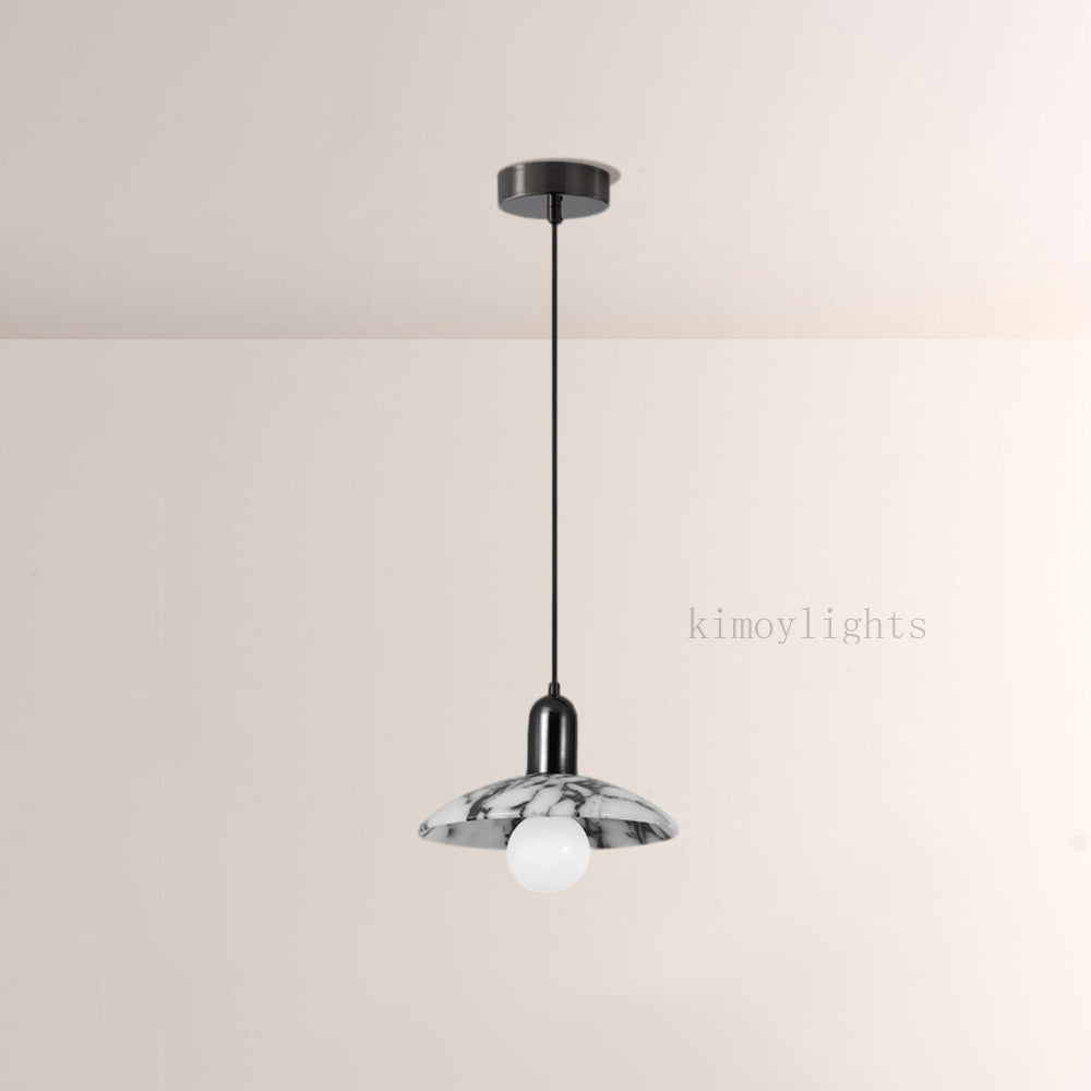 Vitrella Black & White Marble-Effect Pendant(1/2/3-Head)