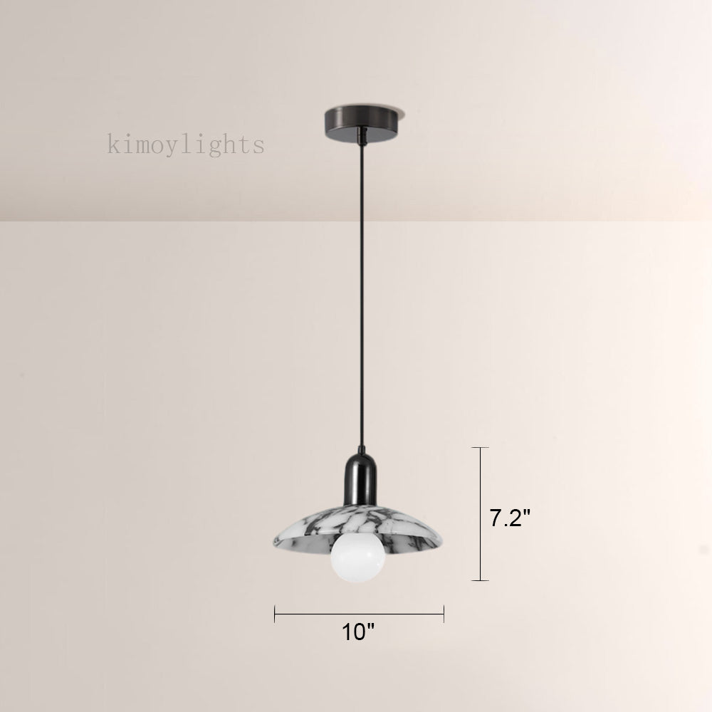 Vitrella Black & White Marble-Effect Pendant(1/2/3-Head)