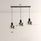 Vitrella Cream Marble-Effect Cylindrical Pendant(2/3-Head)