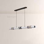 Vitrella Cylindrical Marble-Accent Linear Chandelier