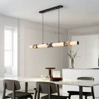 Vitrella Cylindrical Marble-Accent Linear Chandelier