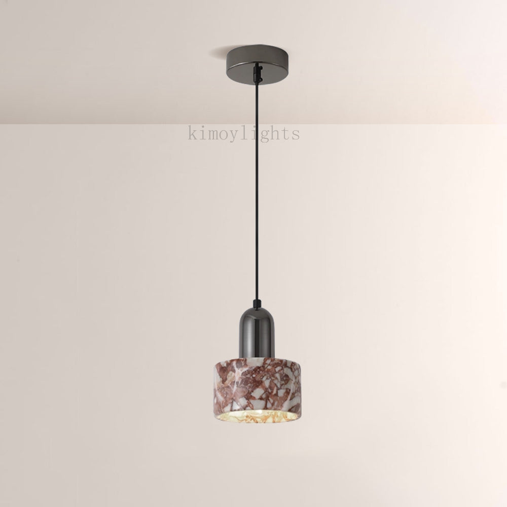 Vitrella Cylindrical Marble Pendant