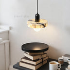 Vitrella Disc-Shade Marble Pendant