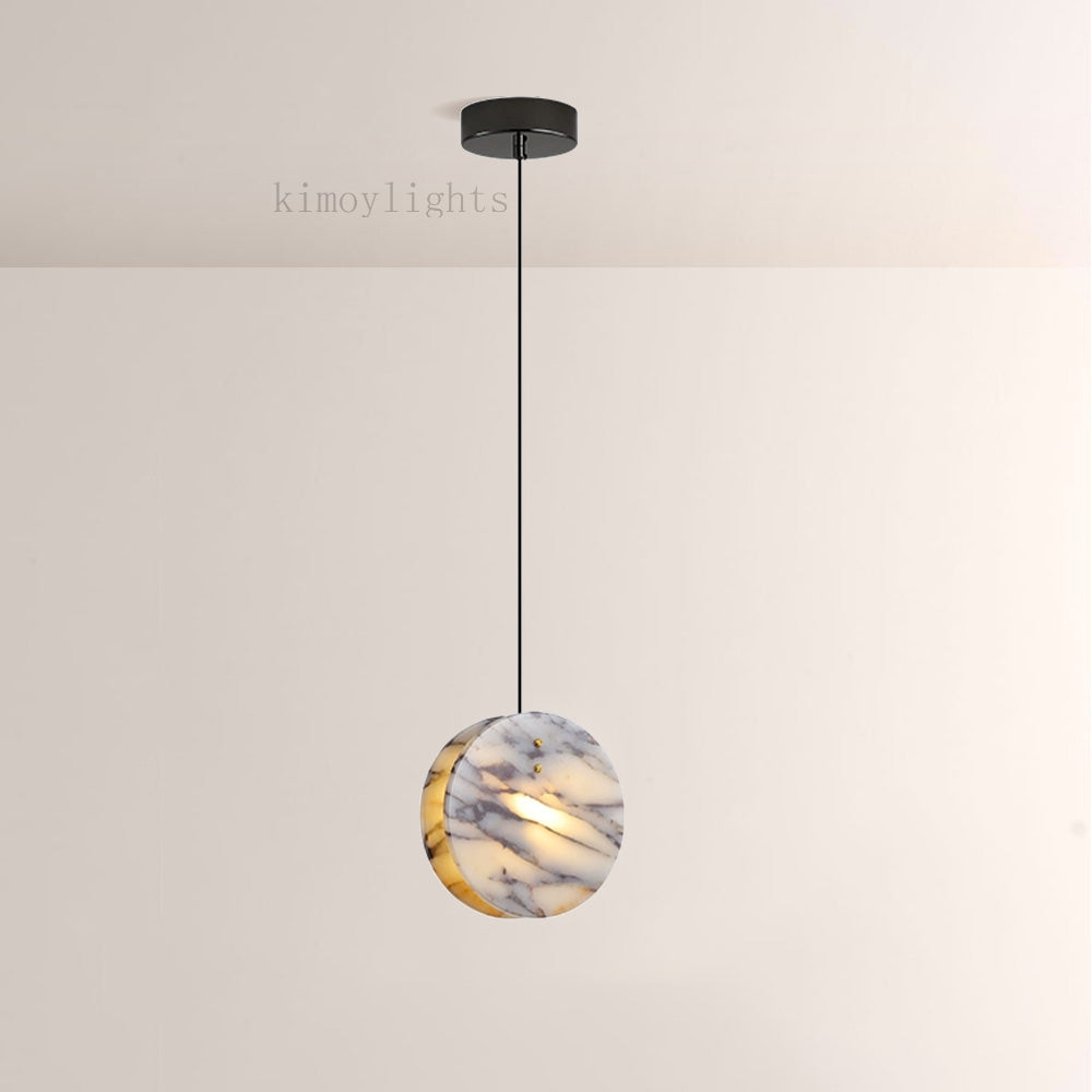 Vitrella Disc-Shaped Marble Pendant