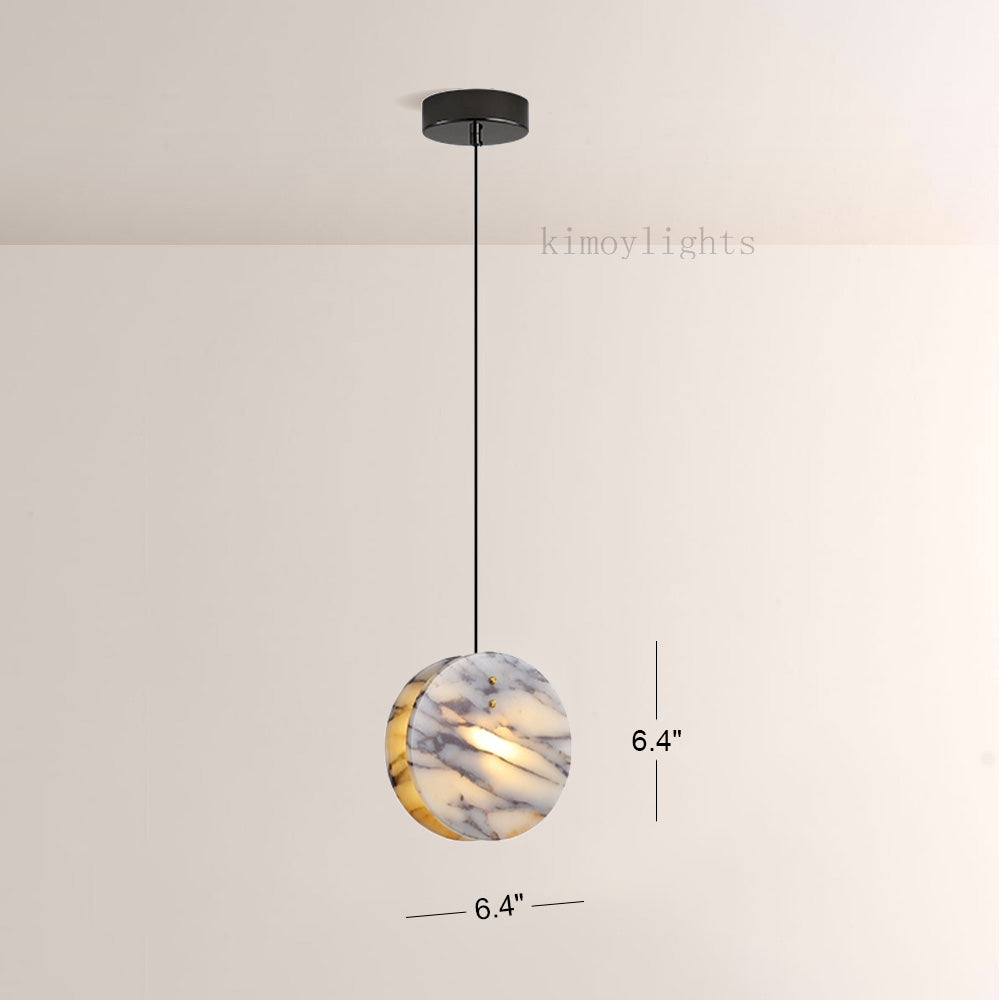 Vitrella Disc-Shaped Marble Pendant
