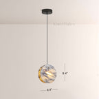 Vitrella Disc-Shaped Marble Pendant