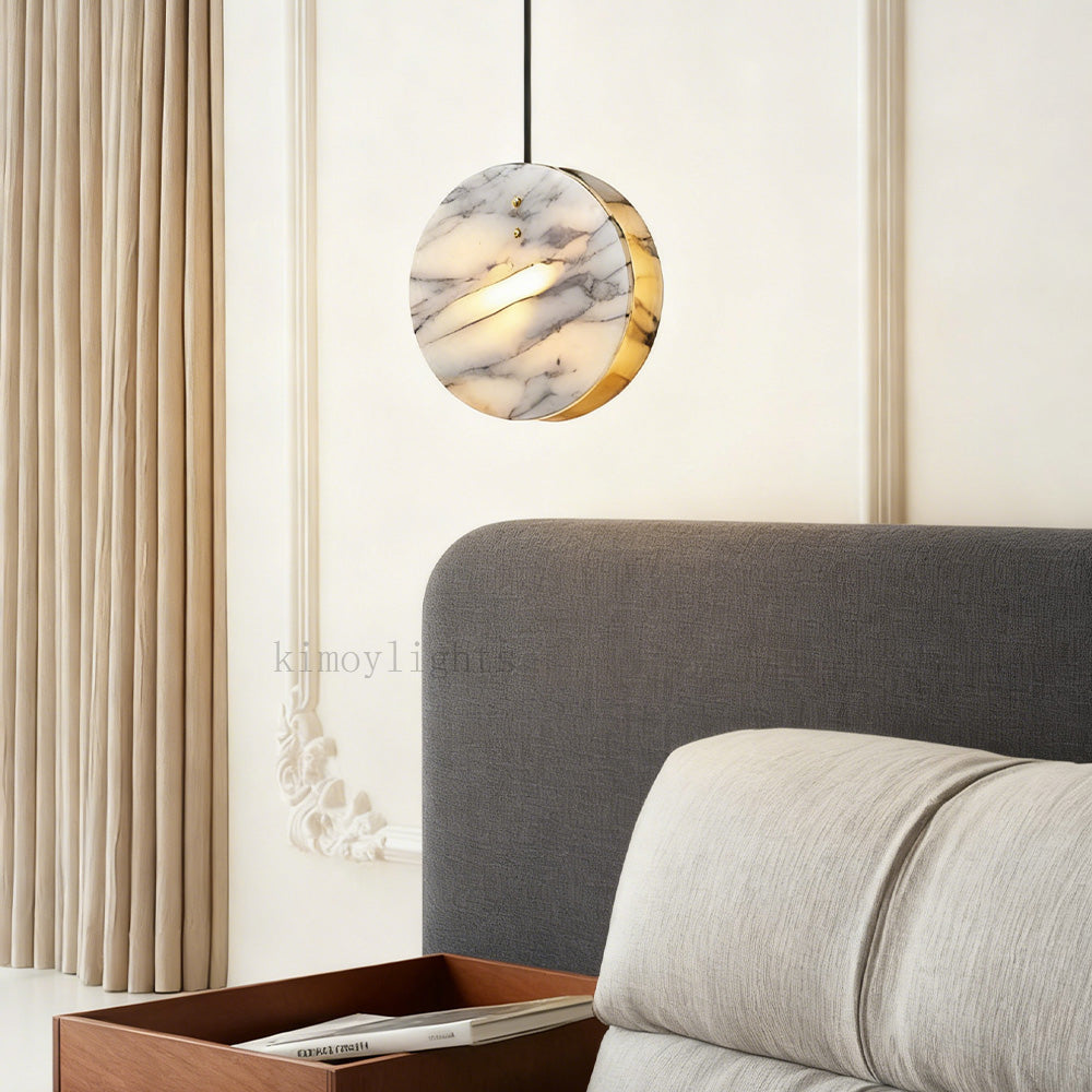 Vitrella Disc-Shaped Marble Pendant