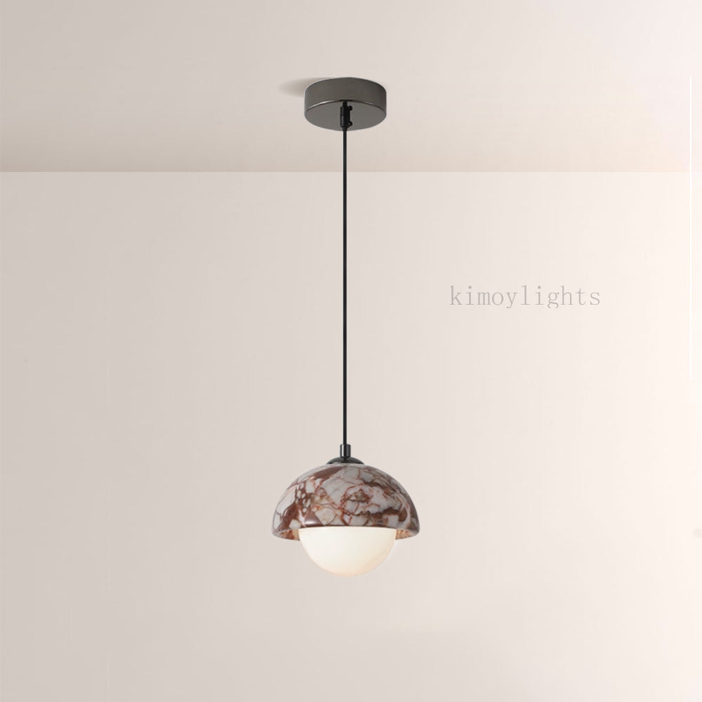 Vitrella Dome-Shade Marble Pendant(1/3-Head)