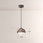 Vitrella Dome-Shade Marble Pendant(1/3-Head)
