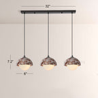 Vitrella Dome-Shade Marble Pendant(1/3-Head)