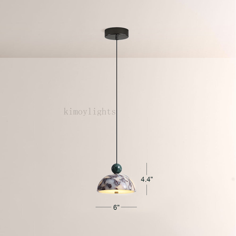 Vitrella Dome-Shaped Marble Pendant