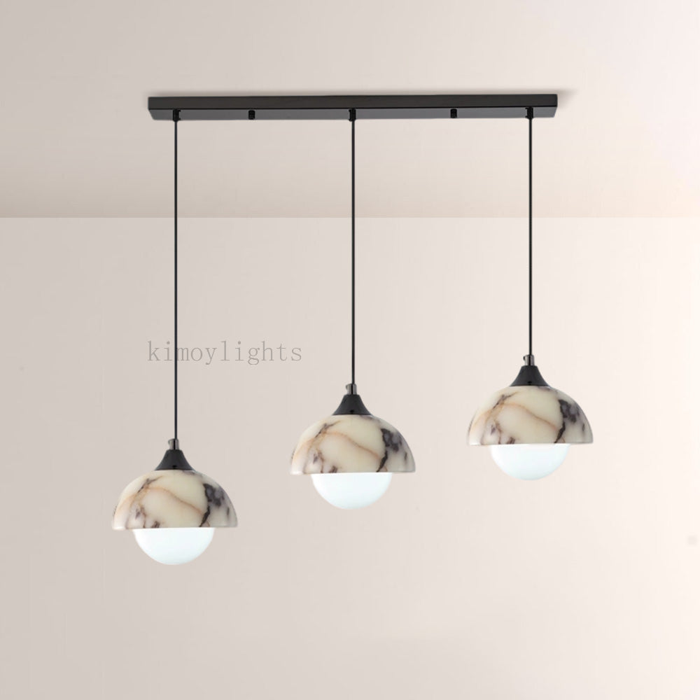 Vitrella Dome-Shaped Marble Pendant(2/3-Head)
