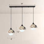 Vitrella Dome-Shaped Marble Pendant(2/3-Head)