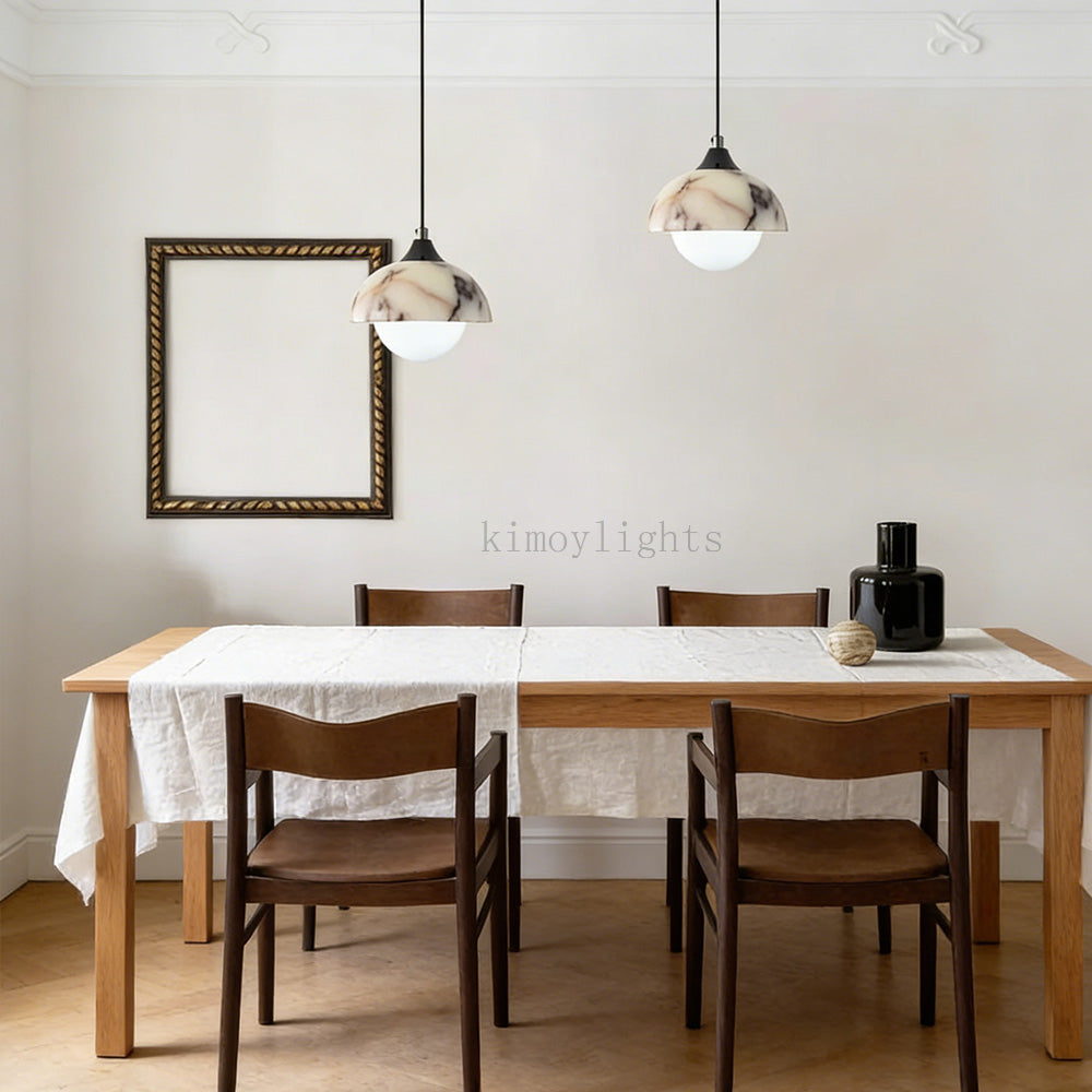 Vitrella Dome-Shaped Marble Pendant(2/3-Head)