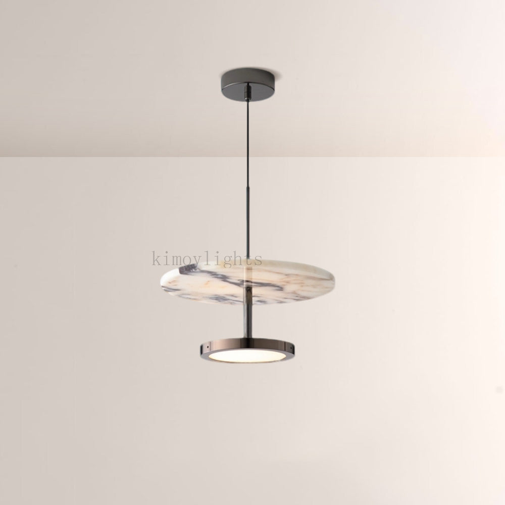 Vitrella Double-Disc Marble Pendant