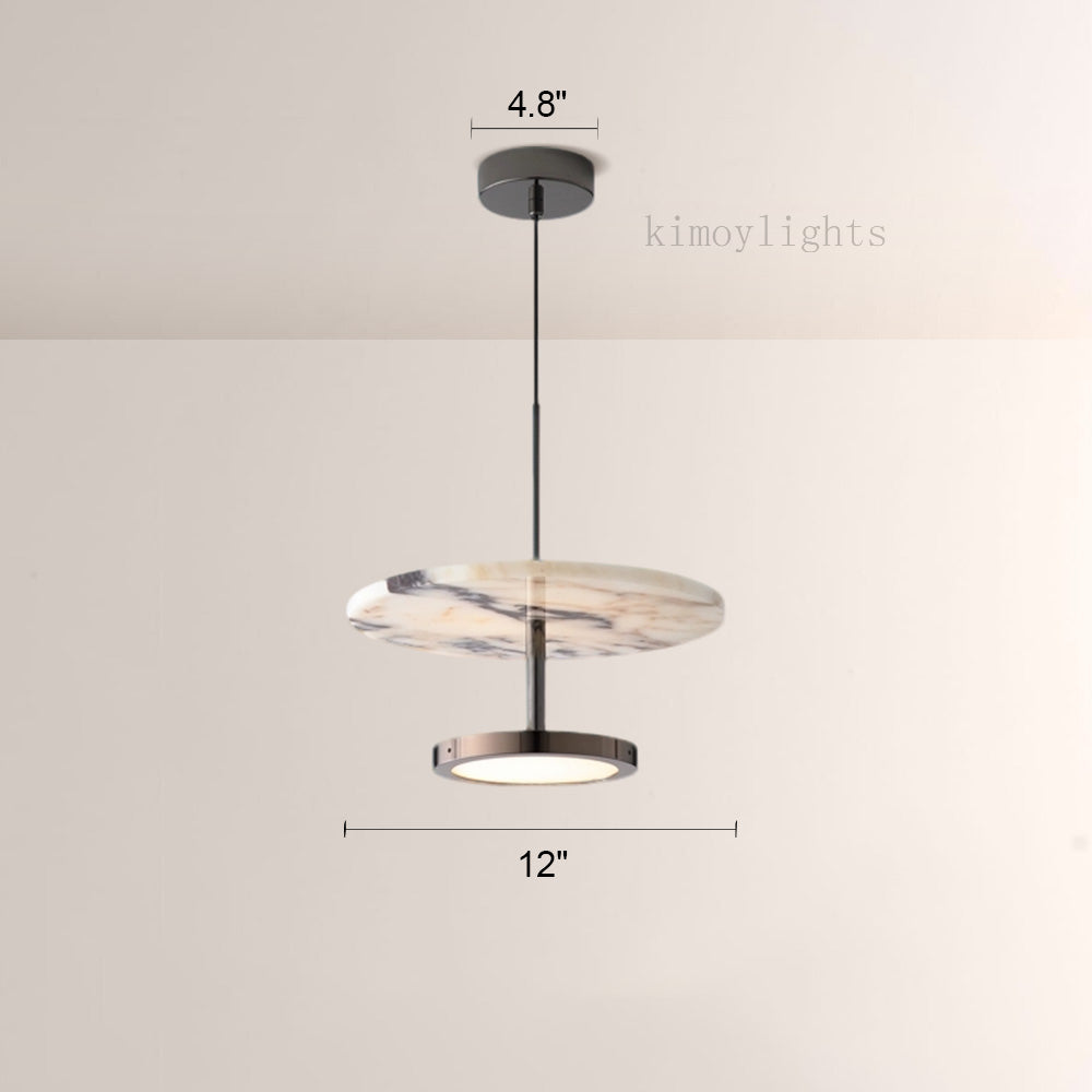 Vitrella Double-Disc Marble Pendant