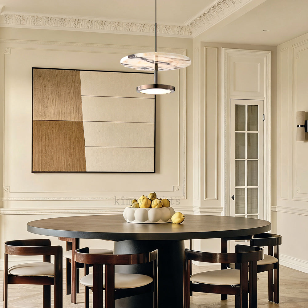 Vitrella Double-Disc Marble Pendant