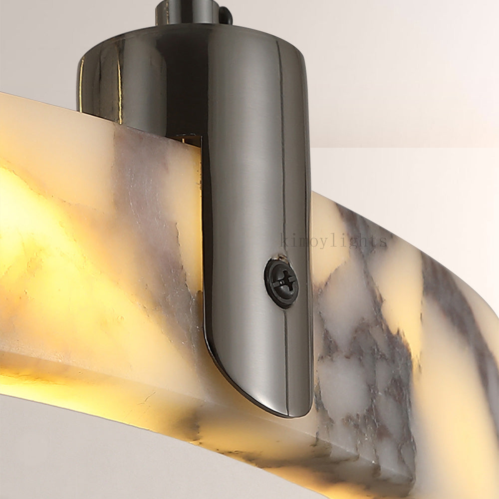 Vitrella Double-Ring Marble Chandelier