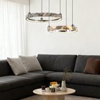 Vitrella Double-Ring Marble Chandelier