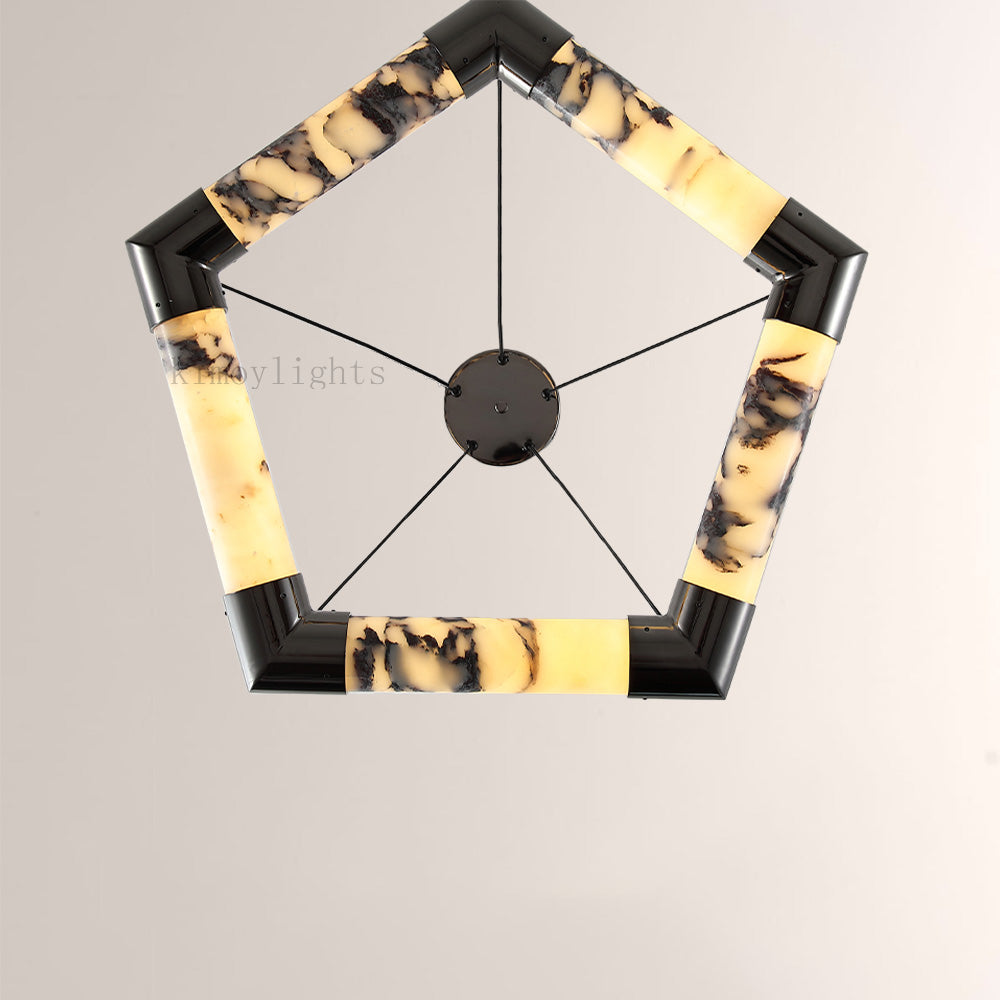 Vitrella Hexagonal Marble Chandelier