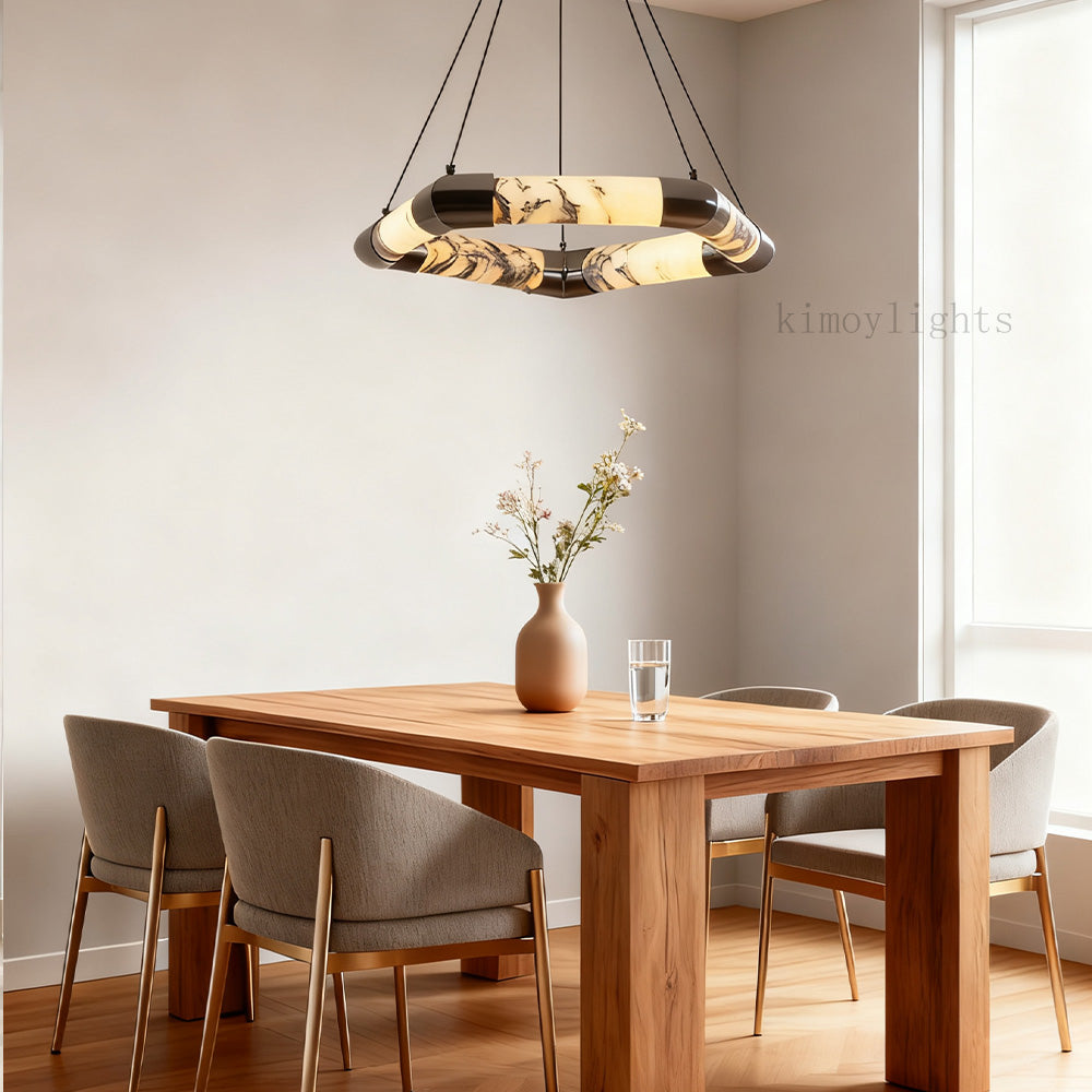 Vitrella Hexagonal Marble Chandelier