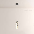 Vitrella Layered Cylindrical Marble Pendant