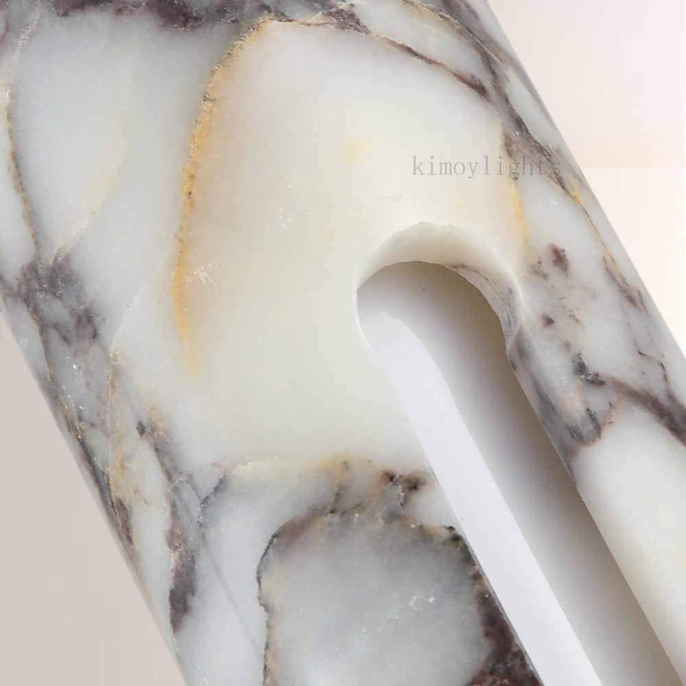 Vitrella Layered Cylindrical Marble Pendant