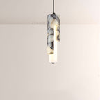 Vitrella Layered Cylindrical Marble Pendant