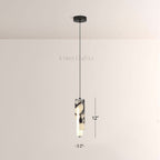 Vitrella Layered Cylindrical Marble Pendant
