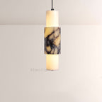 Vitrella Layered Marble Cylinder Pendant