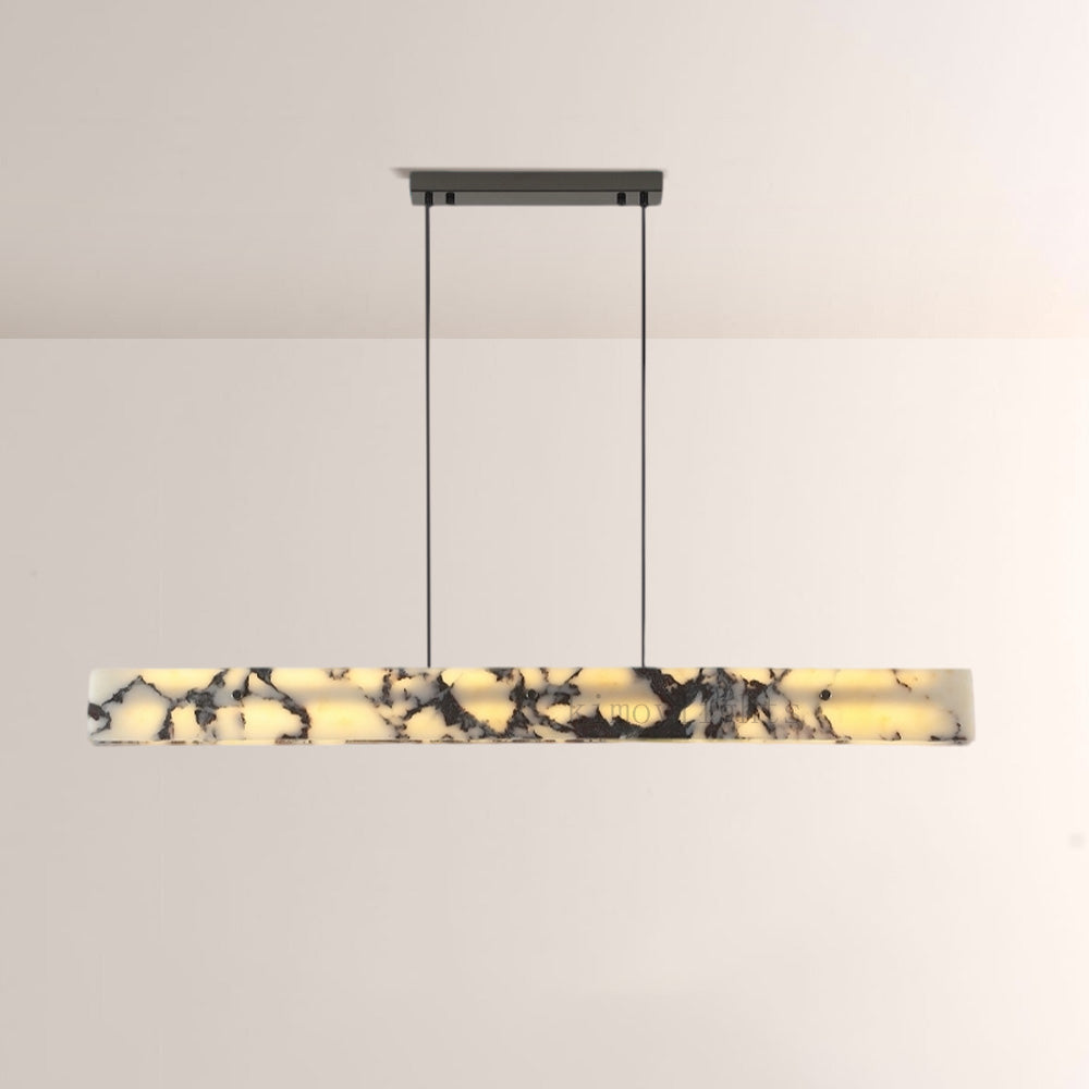 Vitrella Linear Marble-Effect Chandelier