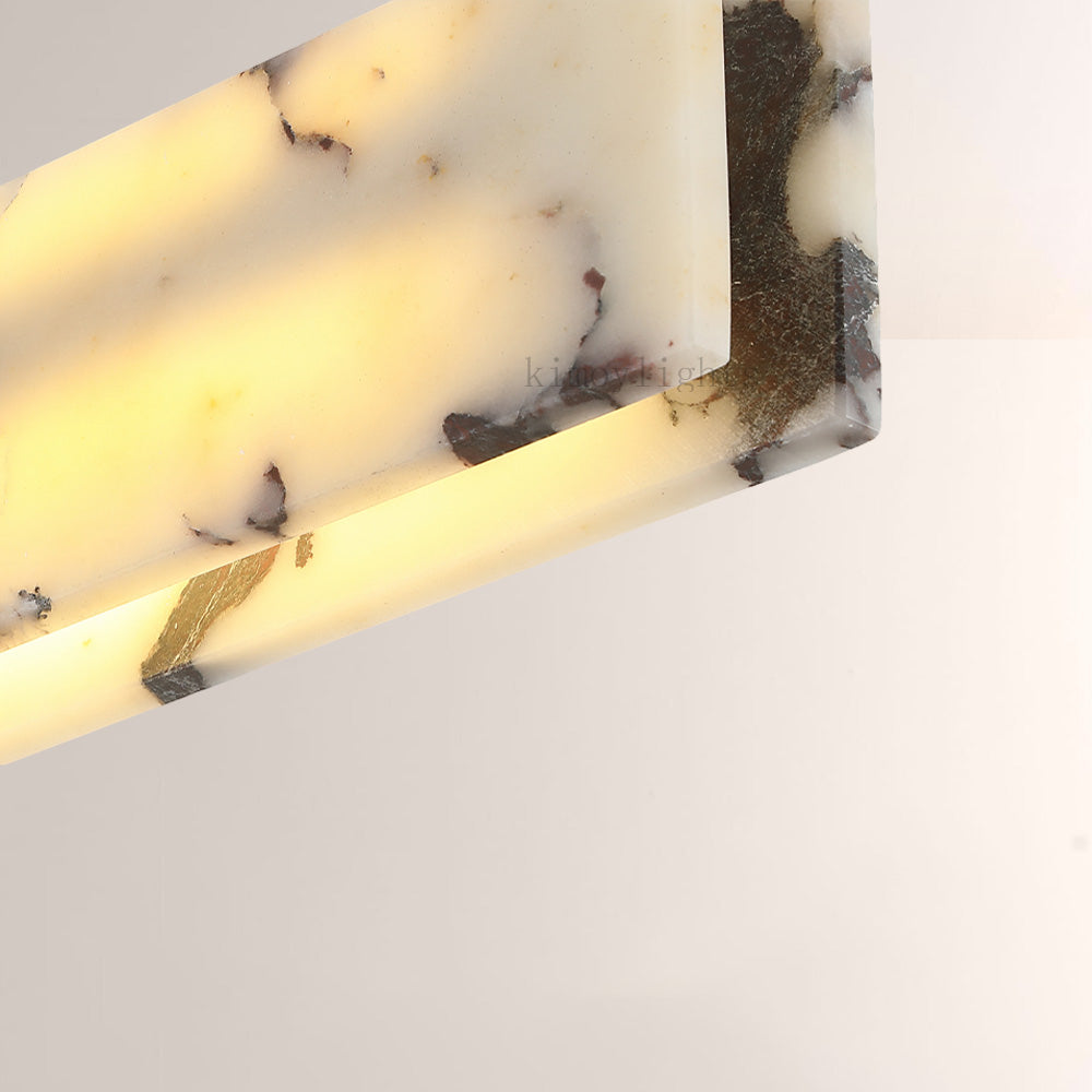 Vitrella Linear Marble-Effect Chandelier
