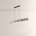 Vitrella Linear Marble-Effect Chandelier