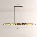 Vitrella Linear Marble-Effect Chandelier